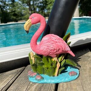 NWOT Pink Flamingo Wine Holder